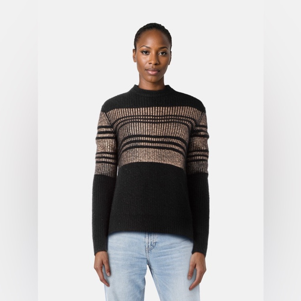 👑Givenchy wool sweater with rose gold metallic stripes